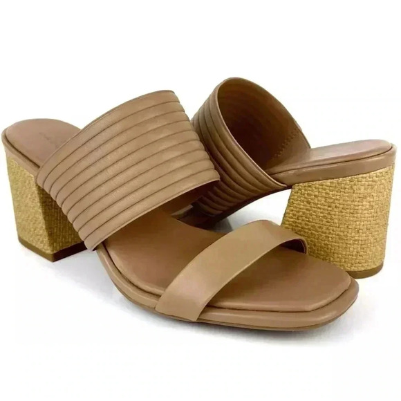 Caslon Lamia-Lei Leather Sandals Tan Size 6 M - Picture 1 of 15